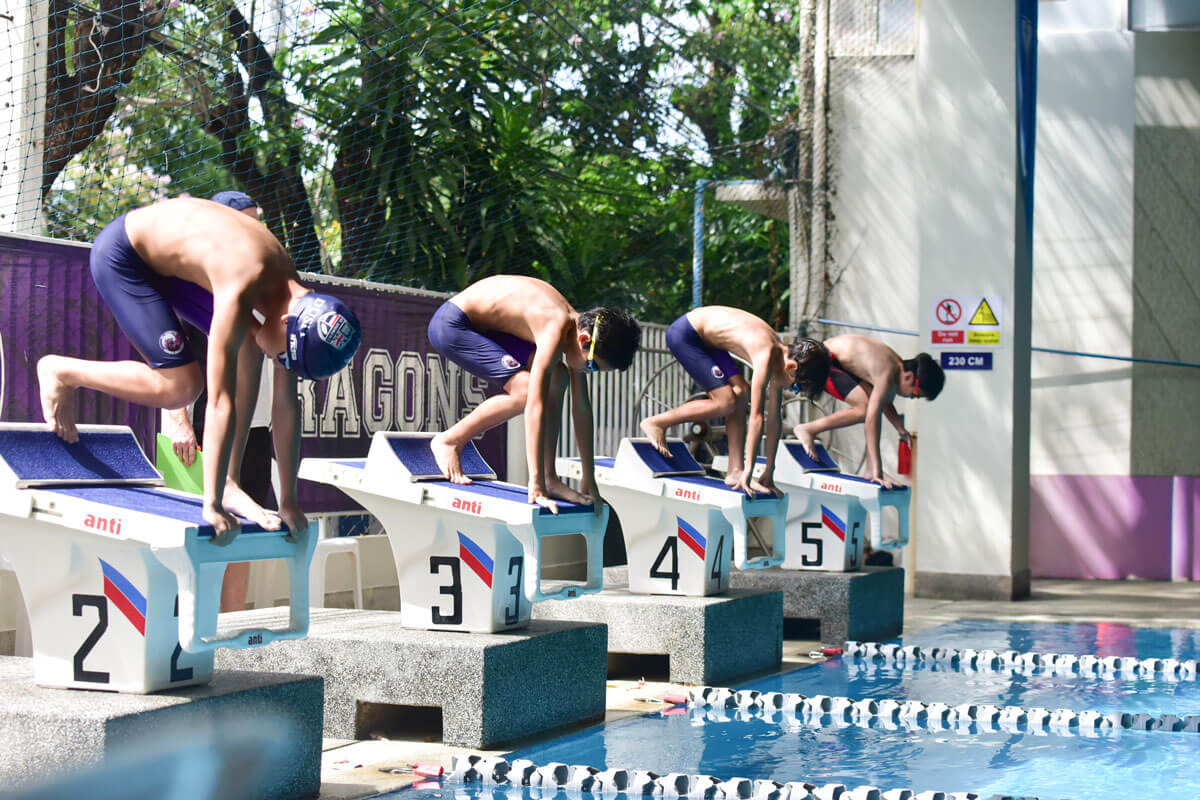 Primary Swimming Session – St Andrews Dusit Primary students developing swimming skills during a school swimming session at St Andrews Dusit